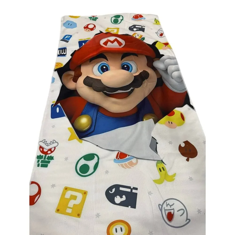 Mario Bros colorful beach towel
